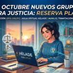En octubre nuevos grupos para Justicia: reserva plaza