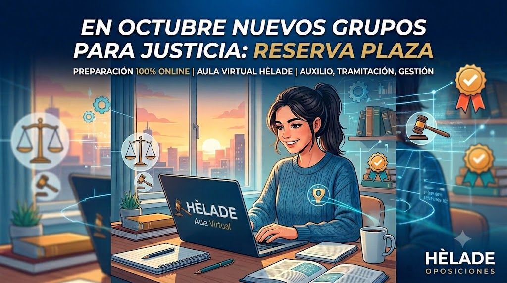 En octubre nuevos grupos para Justicia: reserva plaza